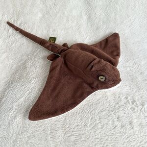 Wild Republic Brown Stingray Aquarium Plush Stuffed Animal 14”